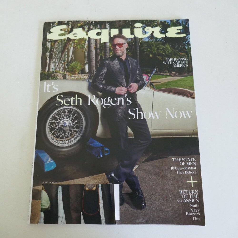 Esquire magazine March 2025 featuring Seth Rogan